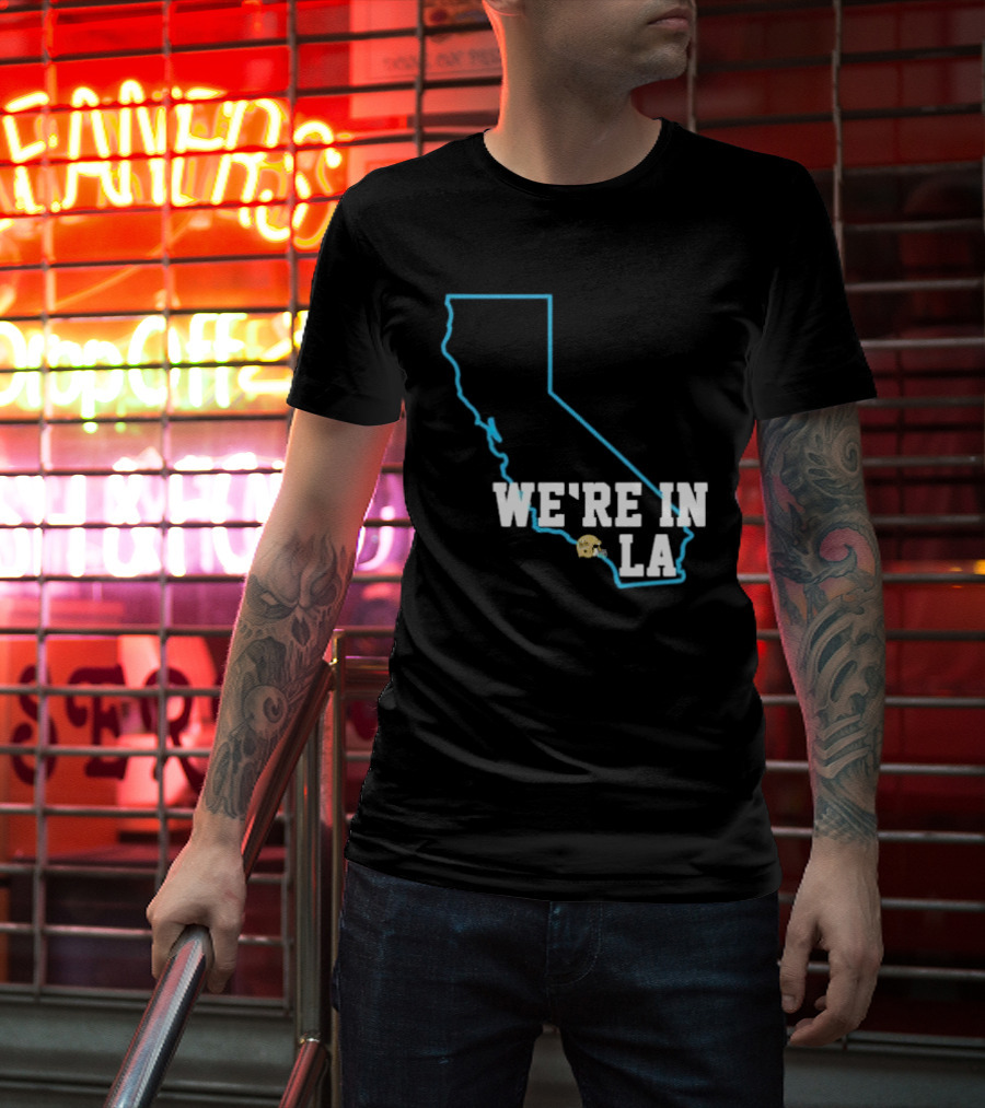 Deshaun Foster We're In LA With California Outline And LA Helmet T-Shirt