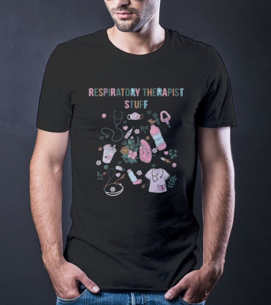 Respiratory Therapist Respiratory Therapy Stethoscope Mask Inhaler Lungs Stethoscope Coffee Cup Essentials T-Shirt