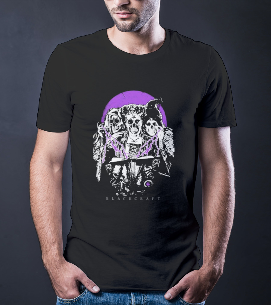 Blackcraft Skeleton Sisters With Purple Circle T-Shirt