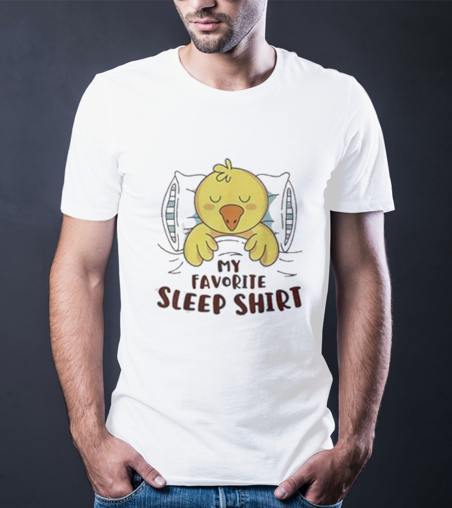 My Favorite Sleep Shirt Cute Duck Sleeping Boys Girls Kids Fun T-Shirt