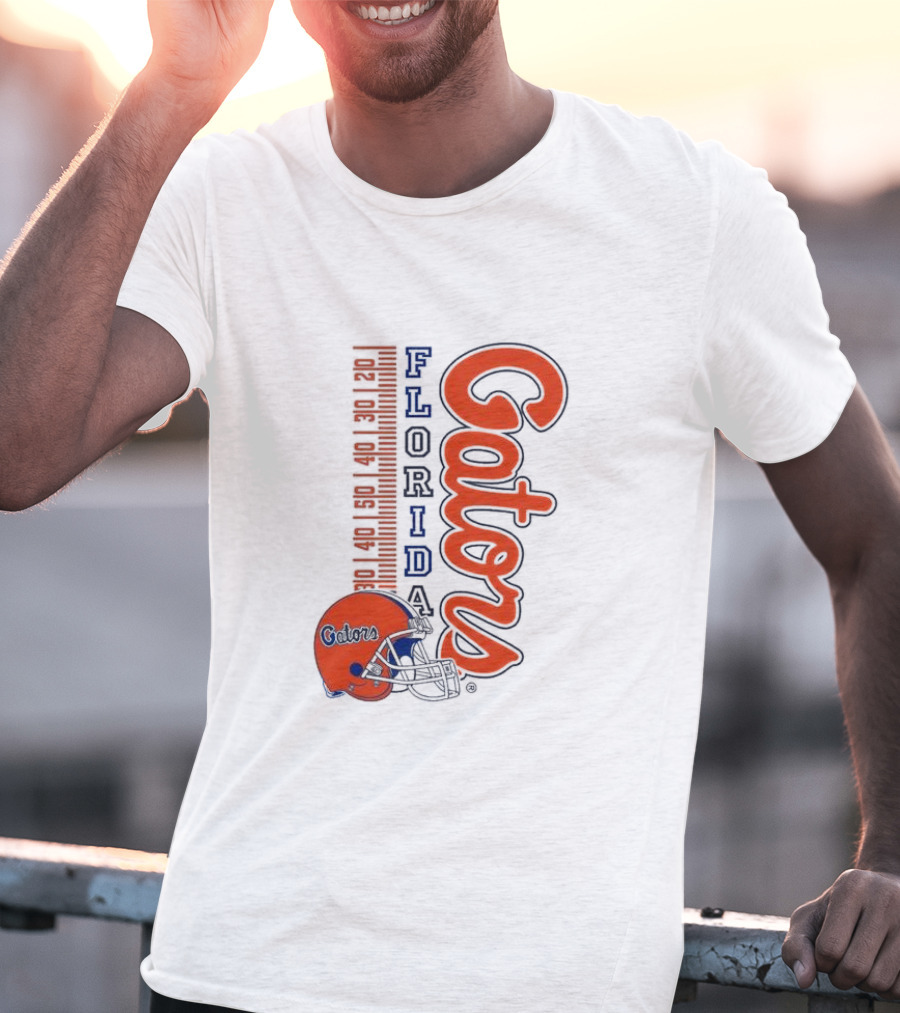 Florida Gators Football Helmet Scoreboard T-Shirt