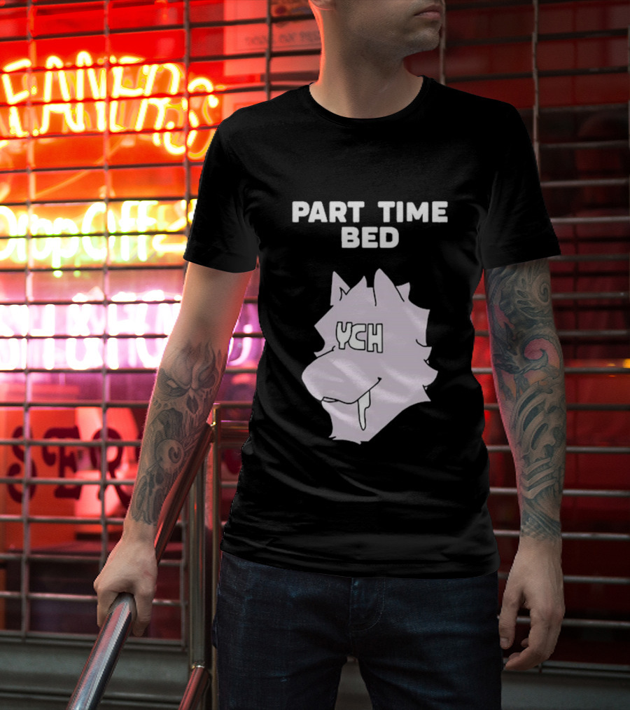 Gustav Indycar Part Time Bed YCH Wolf Head T-Shirt