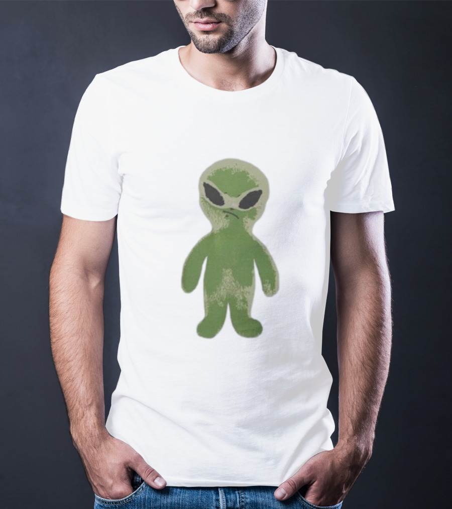 The8 Hoodhood Alien Overfit Half Green Character T-Shirt