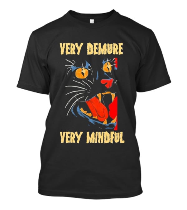 Very Demure Very Mindful Black Cat T-Shirt