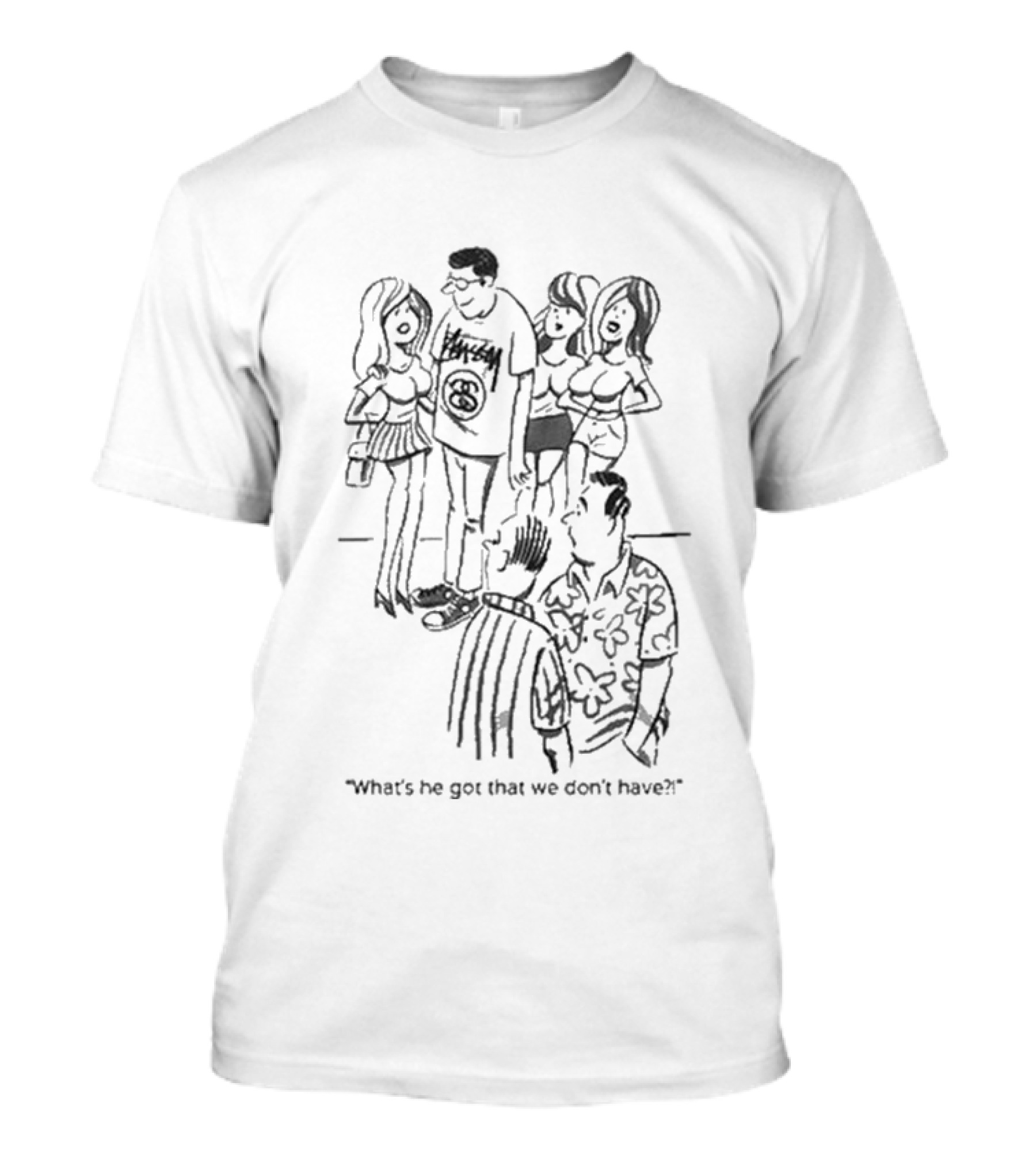 Stussy What's He Got That We Don't Have Comic T-Shirt