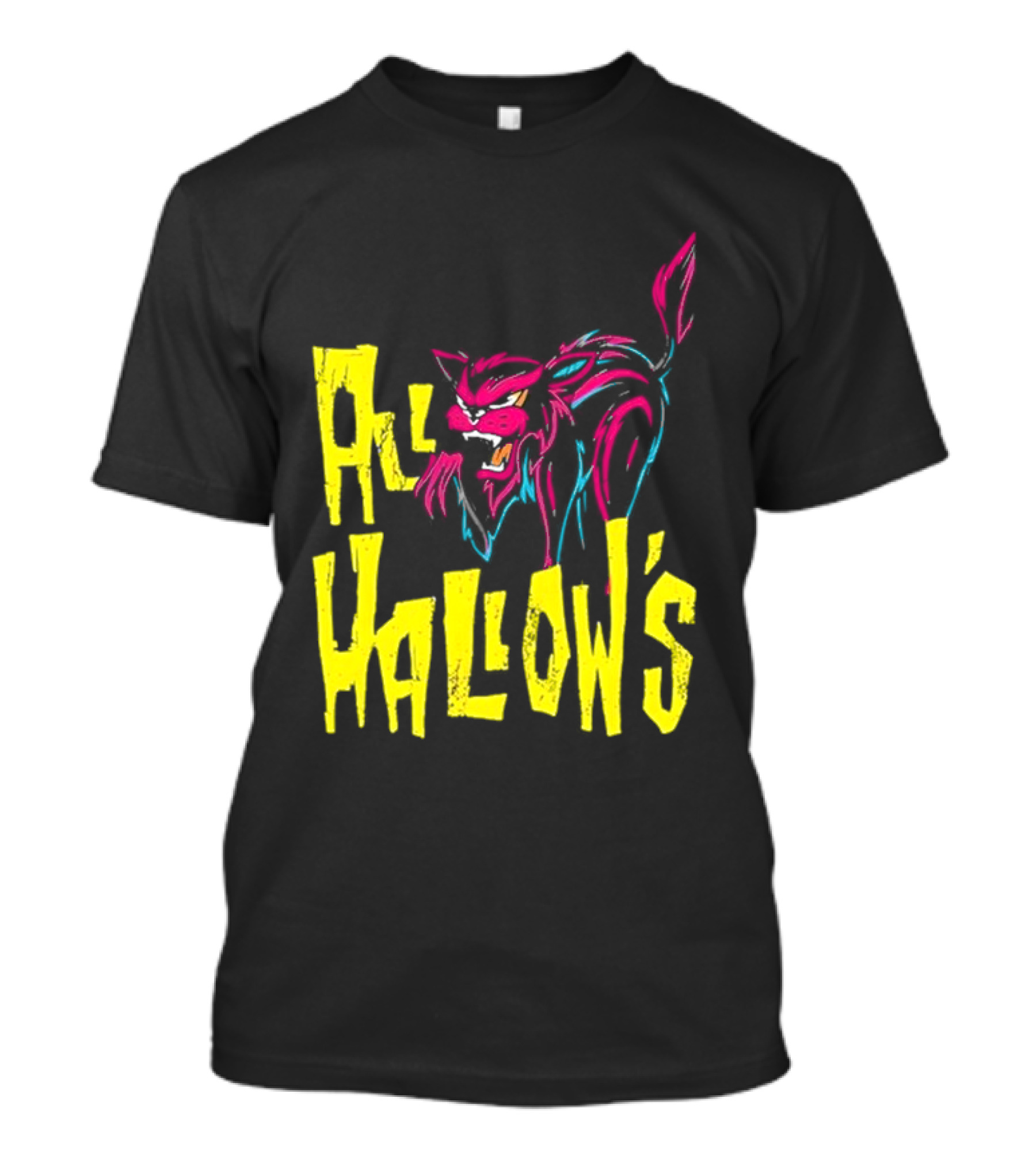 All Hallow's Afireinside Cat T-Shirt