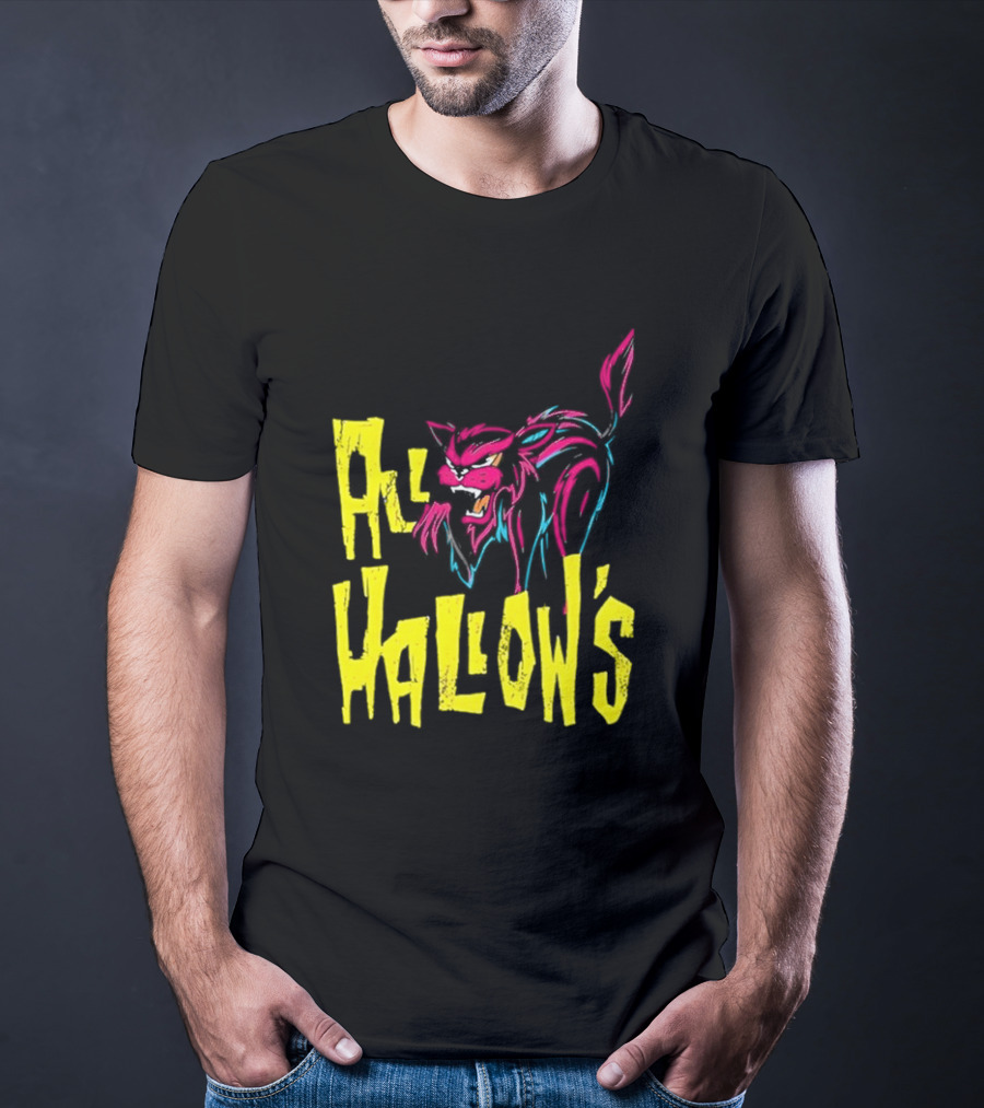 All Hallow's Afireinside Cat T-Shirt