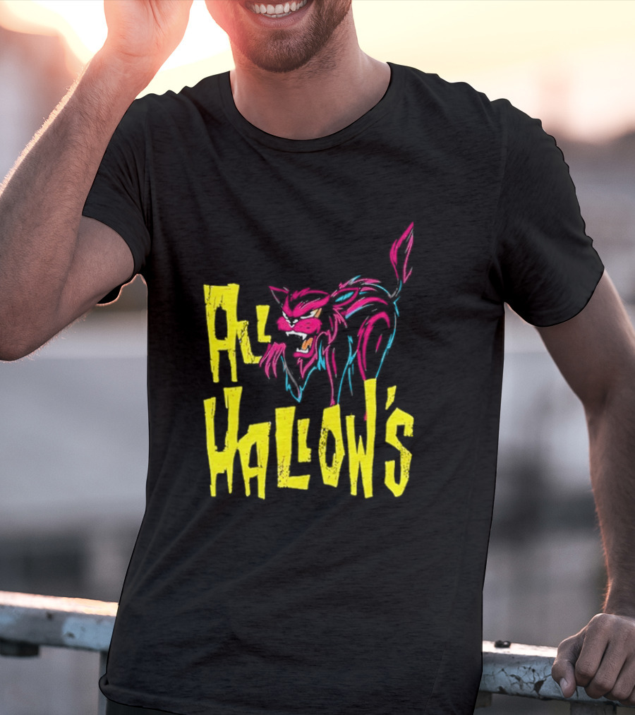 All Hallow's Afireinside Cat T-Shirt