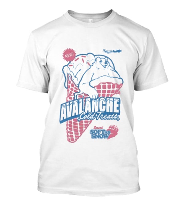 Avalanche Cold Treats Soft As Snow New Bear Cone T-Shirt