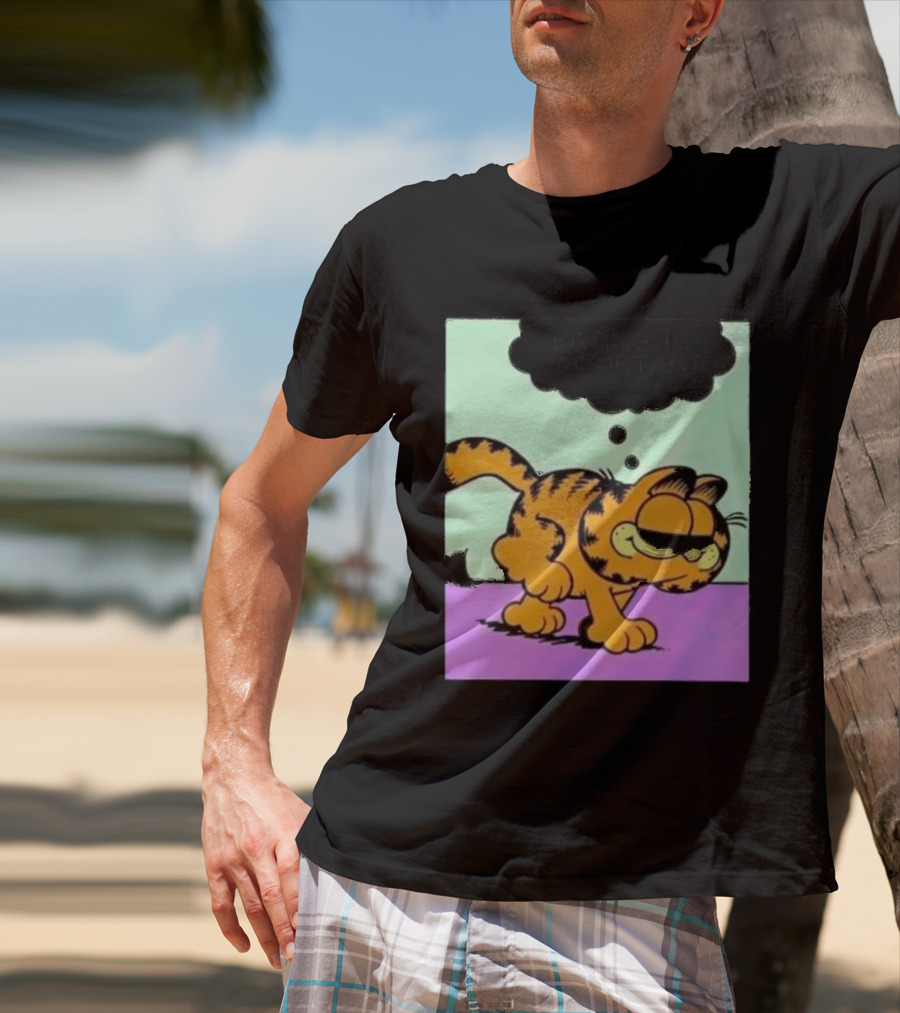 Garfield Eating Is Important Cartoon Character Comic Strip Image T-Shirt