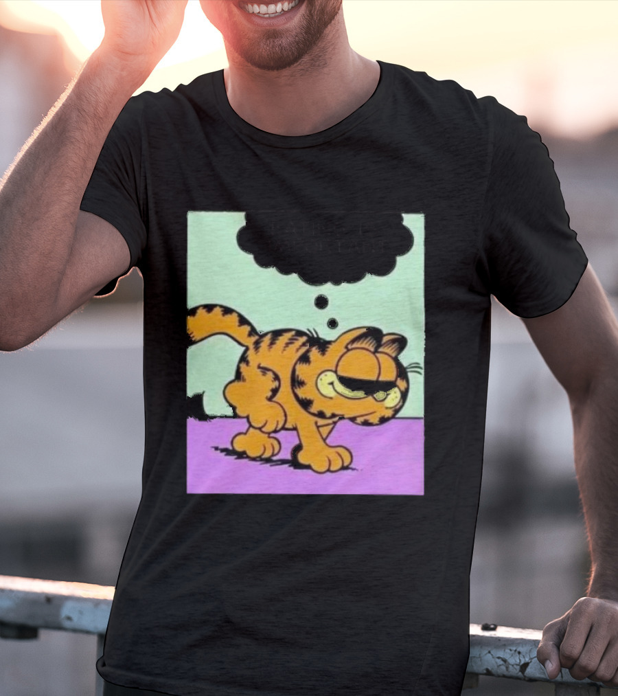Garfield Eating Is Important Cartoon Character Comic Strip Image T-Shirt