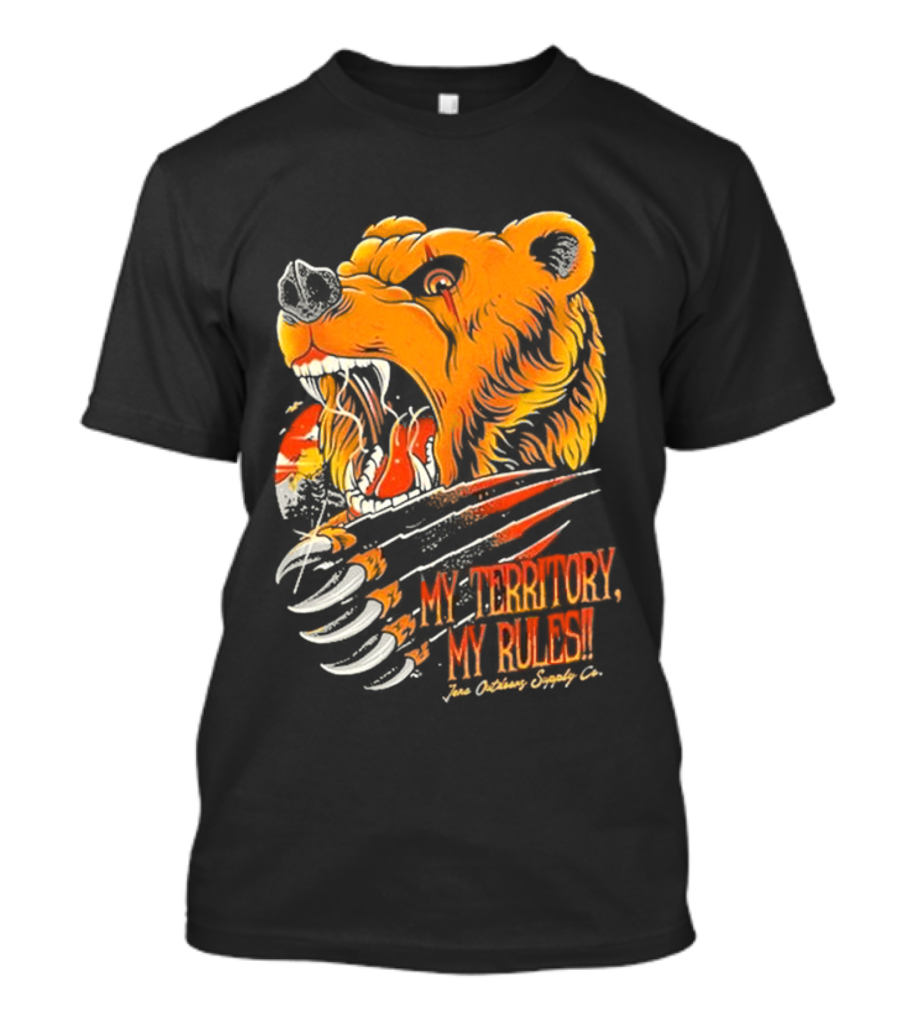 My Territory My Rules Bear Claw Jena Outdoors Supply CO T-Shirt