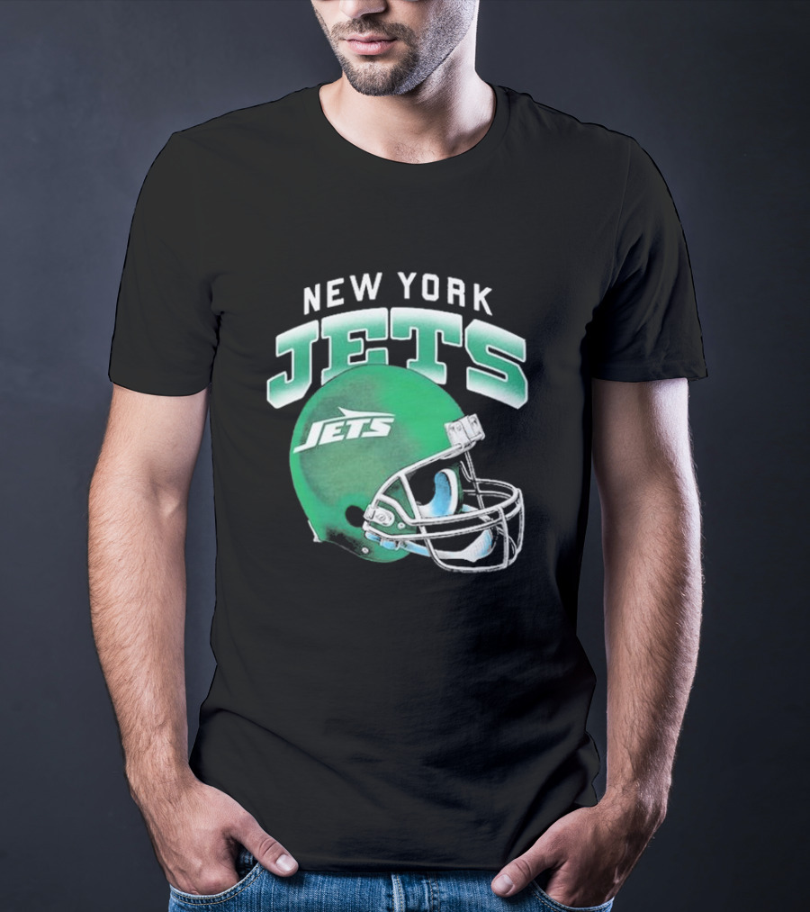 New York Jets Green Gradient Helmet T-Shirt