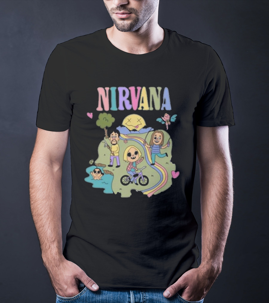 Nirvana Sean Solomon Cartoon Band T-Shirt