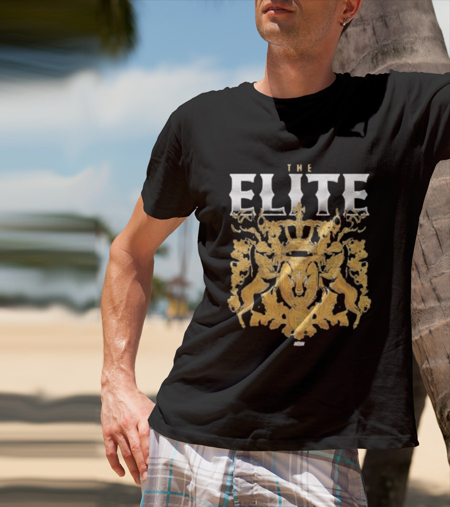 The Elite AEW Gold Coat Of Arms Crest T-Shirt