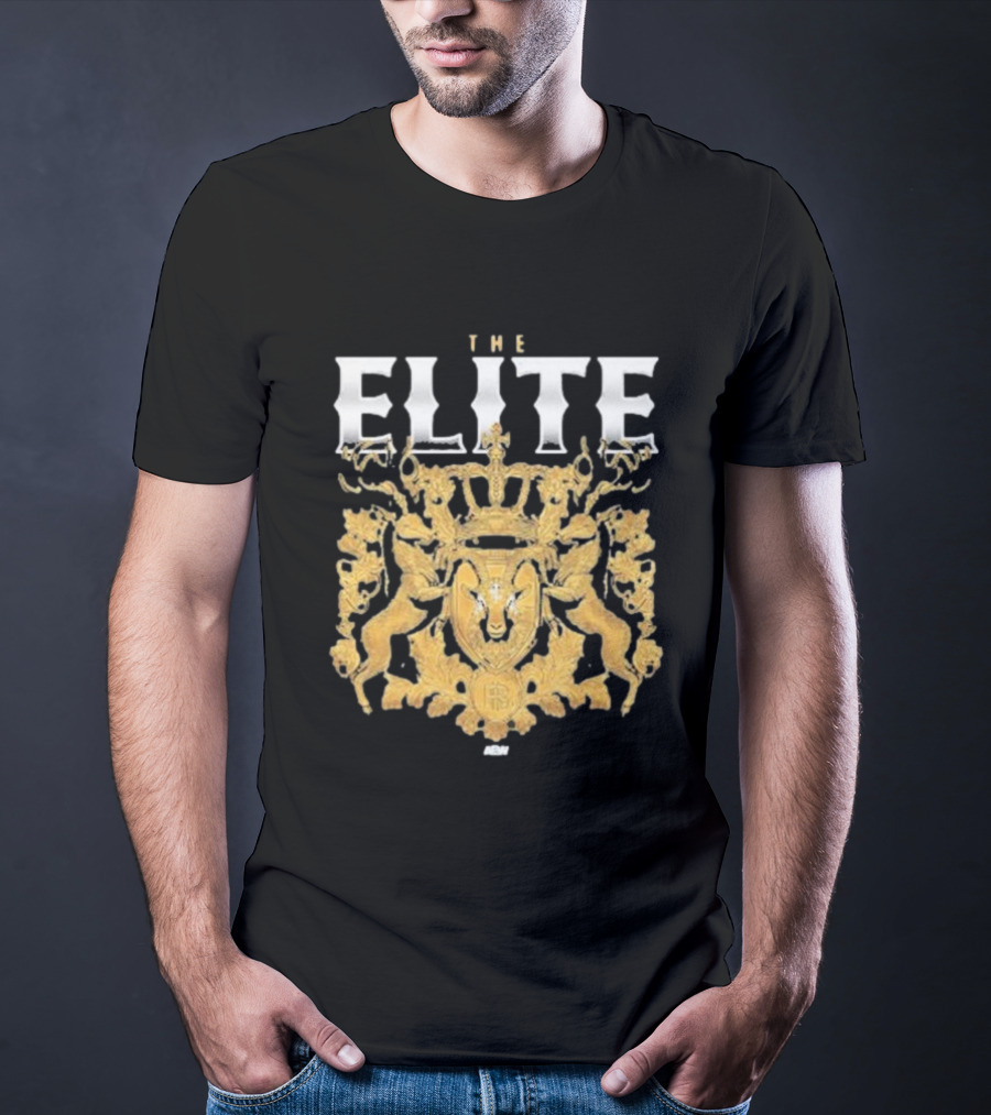 The Elite AEW Gold Coat Of Arms Crest T-Shirt