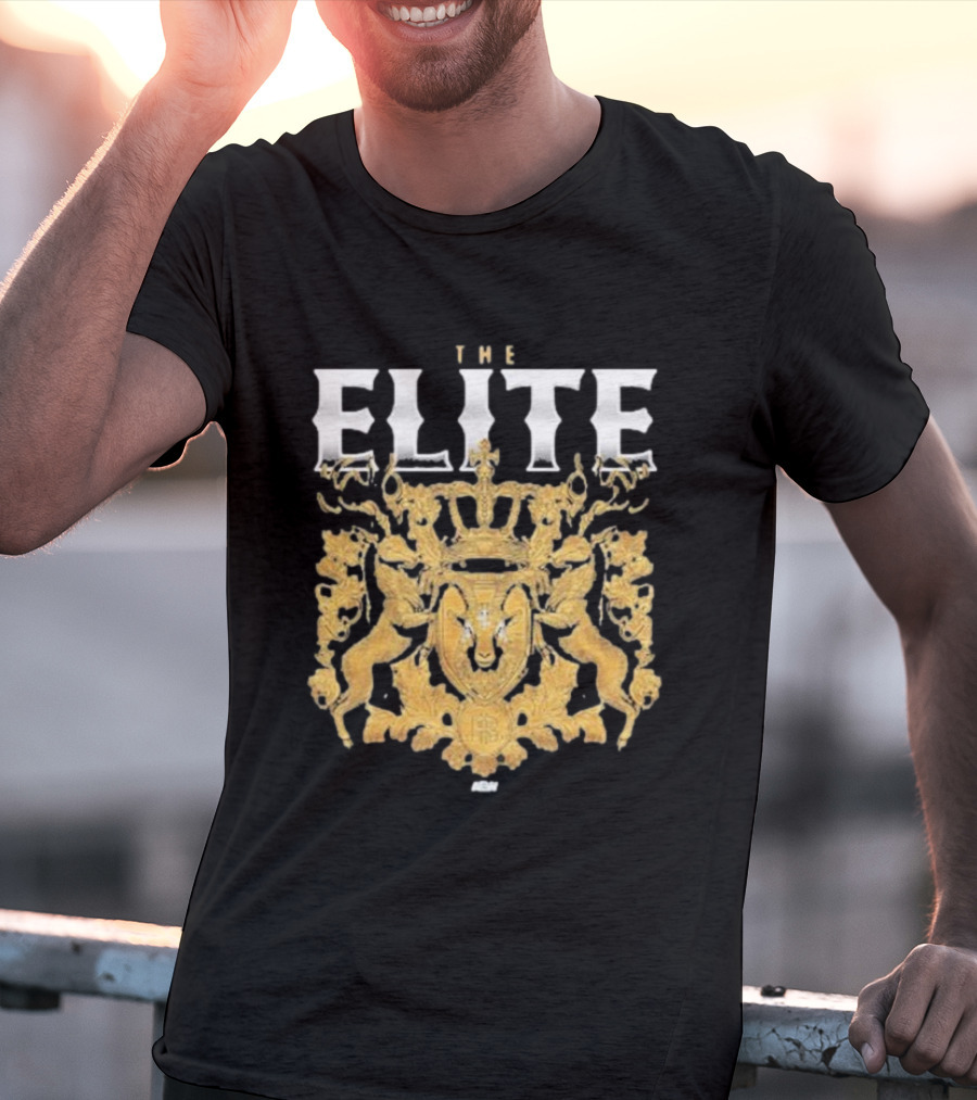 The Elite AEW Gold Coat Of Arms Crest T-Shirt