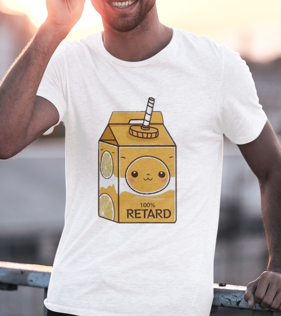 Satisfaction Guaranteed 100 Retard Lemon Juice Box Kawaii Face T-Shirt