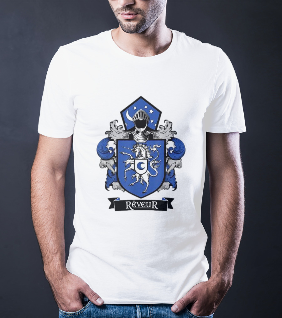 Rêveur House Of Dreamers RCA Givers School Spirit Unicorn Coat Of Arms T-Shirt