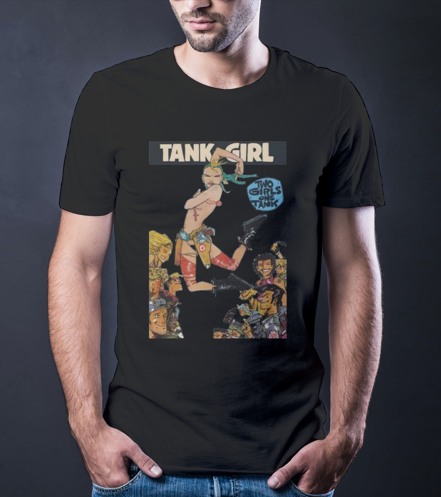 Tank Girl Two Girls One Tank Comic Art Adventure Iconic Characters T-Shirt