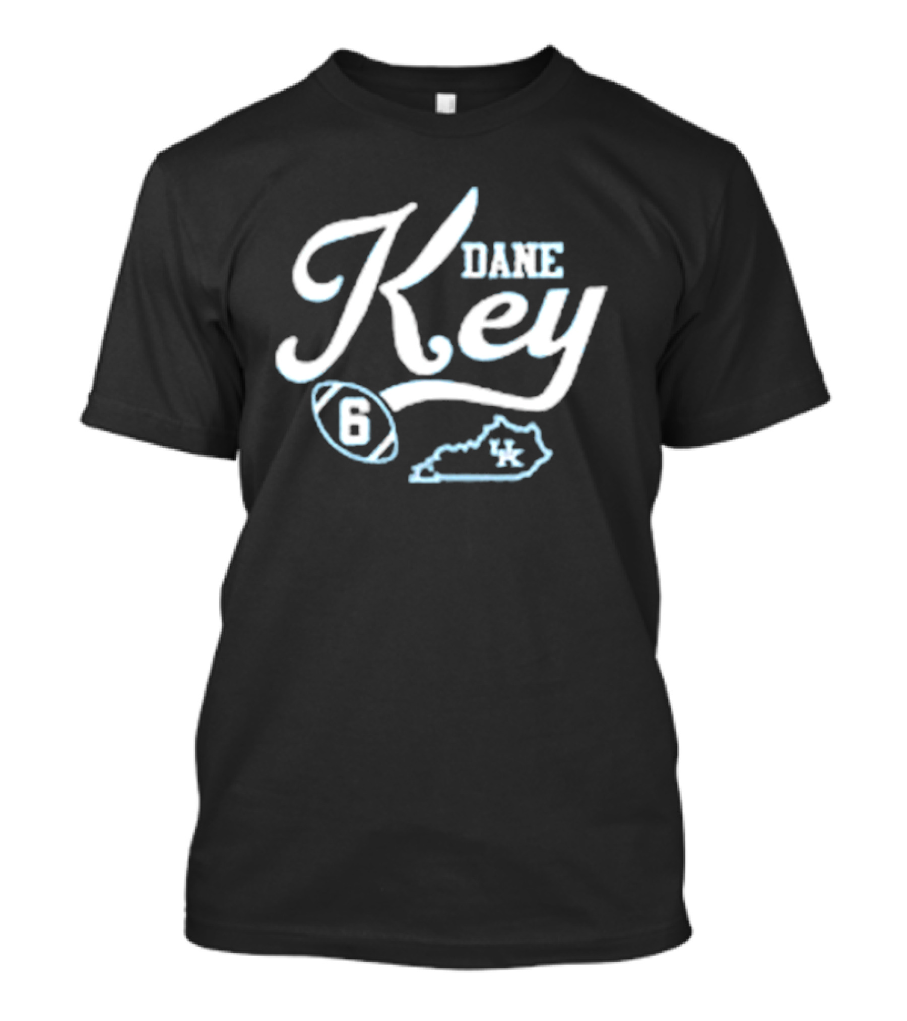 Kentucky Dane Key 6 UK Football Script T-Shirt