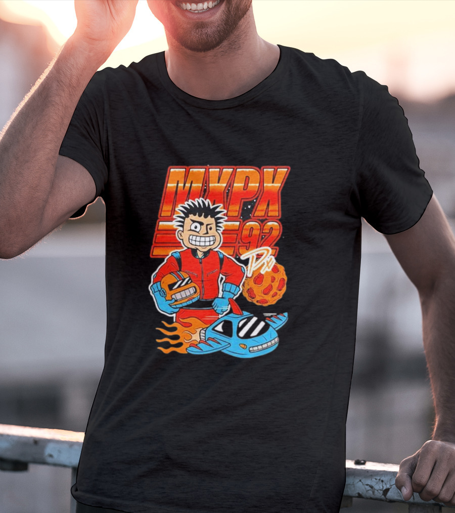 MXPX 92 PX Racing Cartoon Character With Space T-Shirt