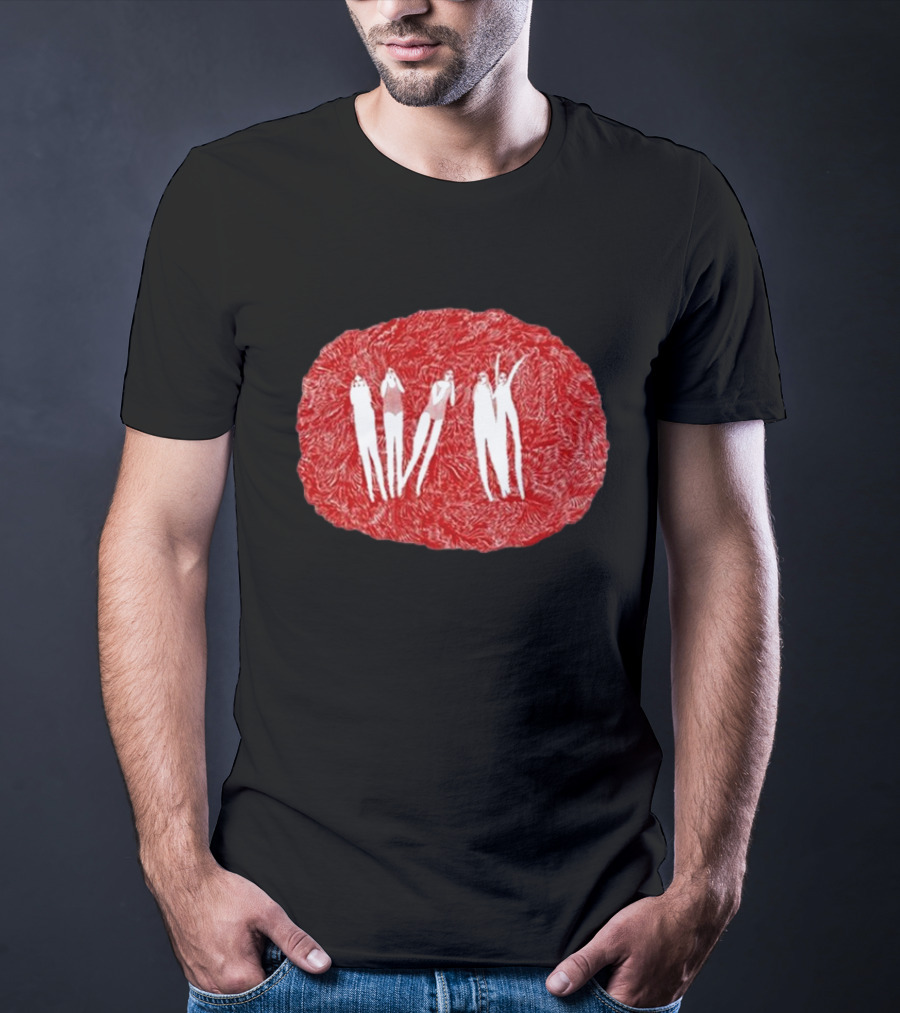 Burn Your Fire For No Witness Silhouettes On Red Texture T-Shirt