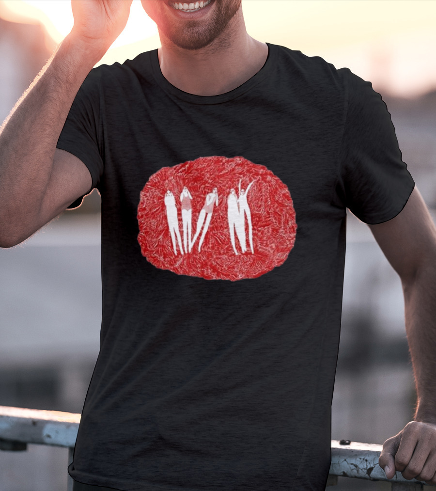Burn Your Fire For No Witness Silhouettes On Red Texture T-Shirt