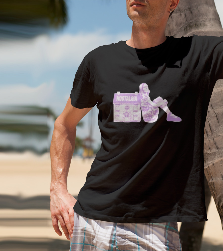 Nostalgia House Girl Silhouette In Purple Tone T-Shirt