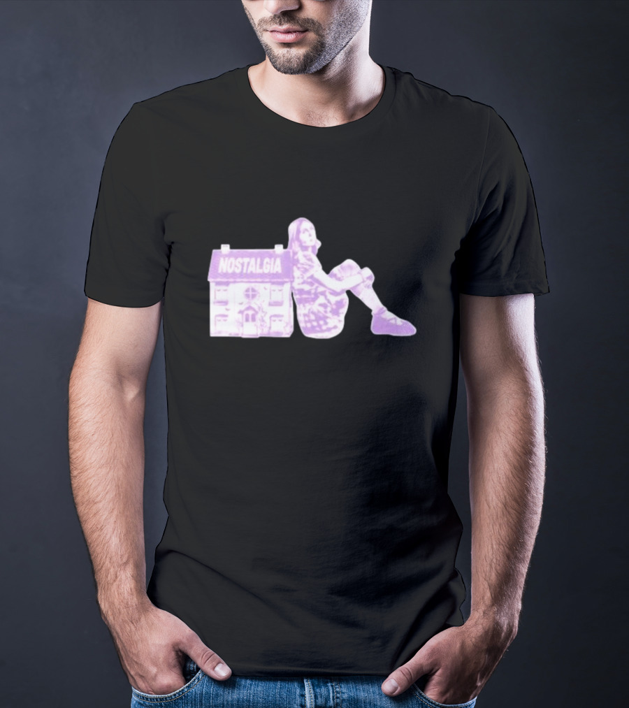 Nostalgia House Girl Silhouette In Purple Tone T-Shirt