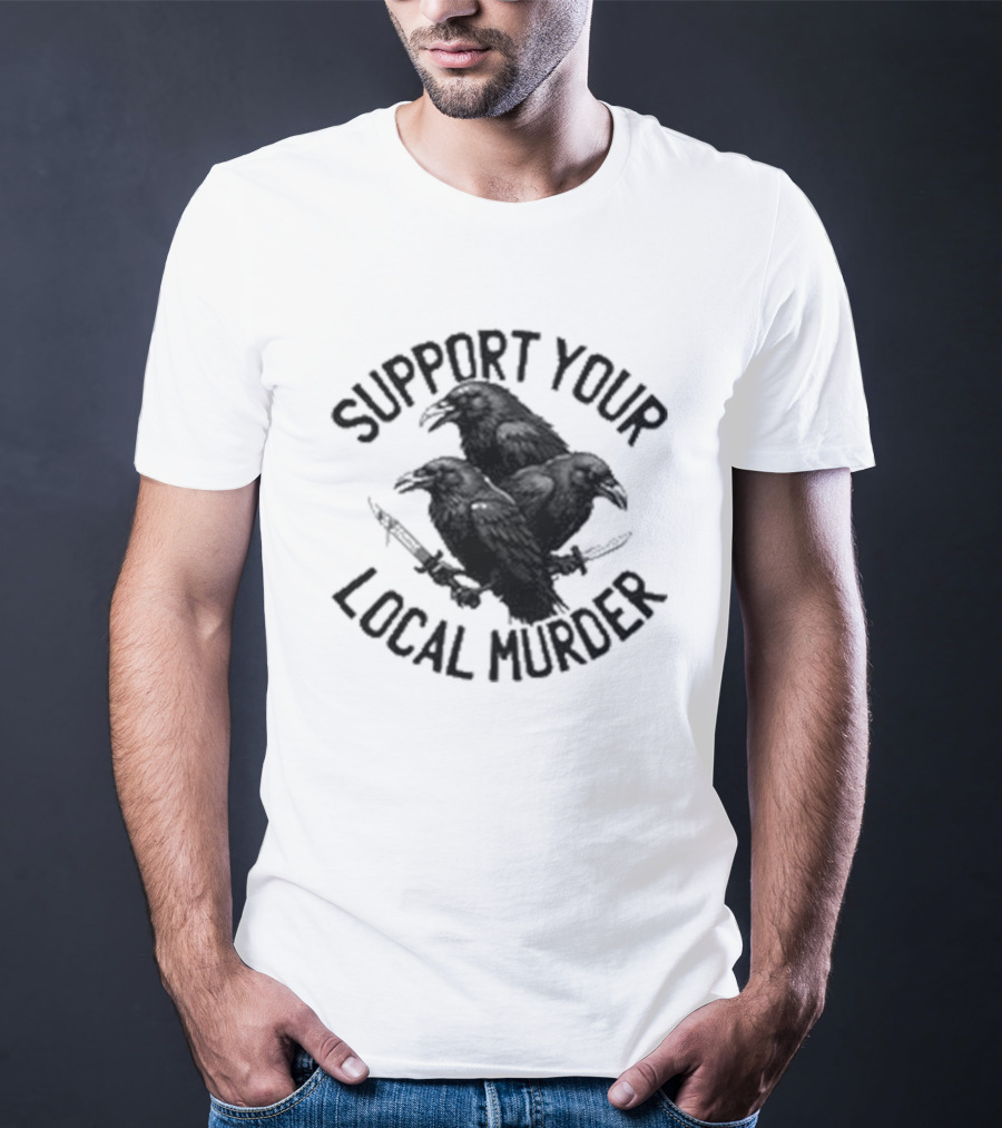 Support Your Local Murder Ravens Knives T-Shirt