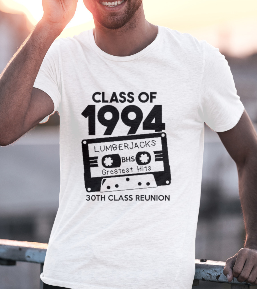 Class Of 1994 Lumberjacks BHS Greatest Hits 30th Class Reunion Cassette Tape T-Shirt