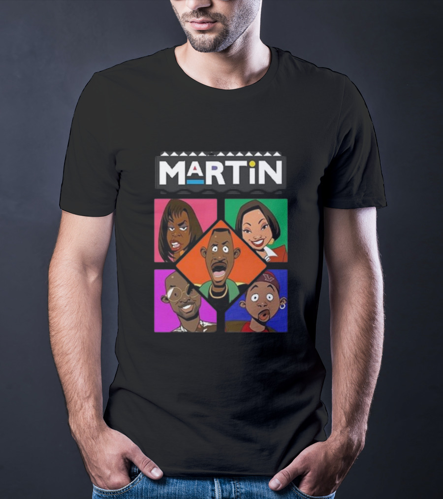 Martin Lawrence Martin TV Show Cartoon Characters T-Shirt