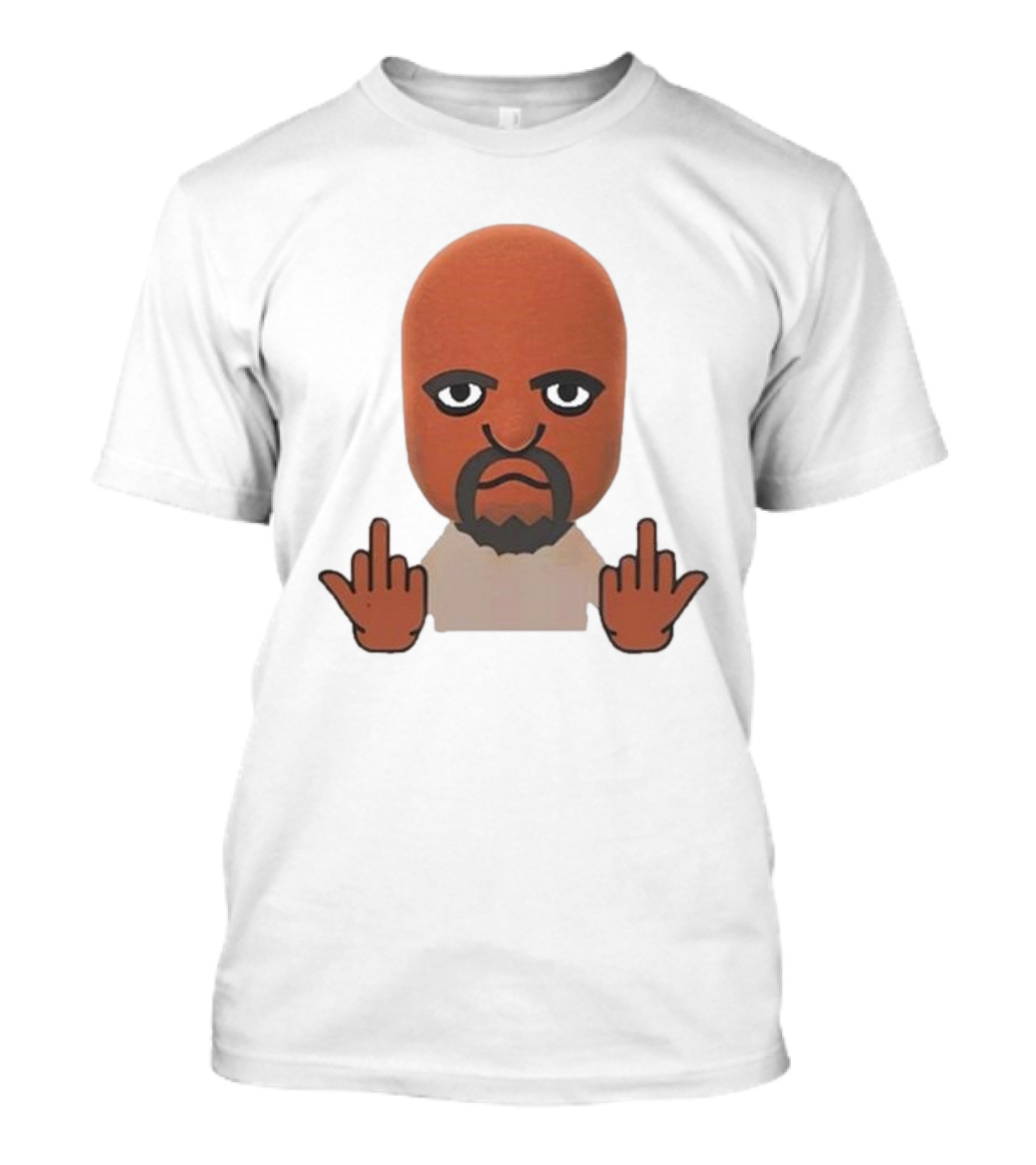 Mii Character Middle Finger Gesture Mood T-Shirt