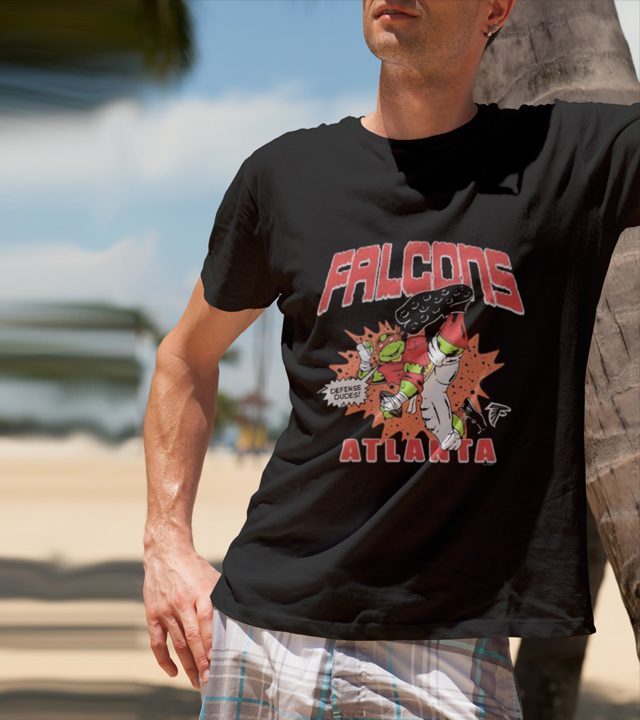 Tmnt Raphael Defense Dudes Falcons Atlanta T-Shirt