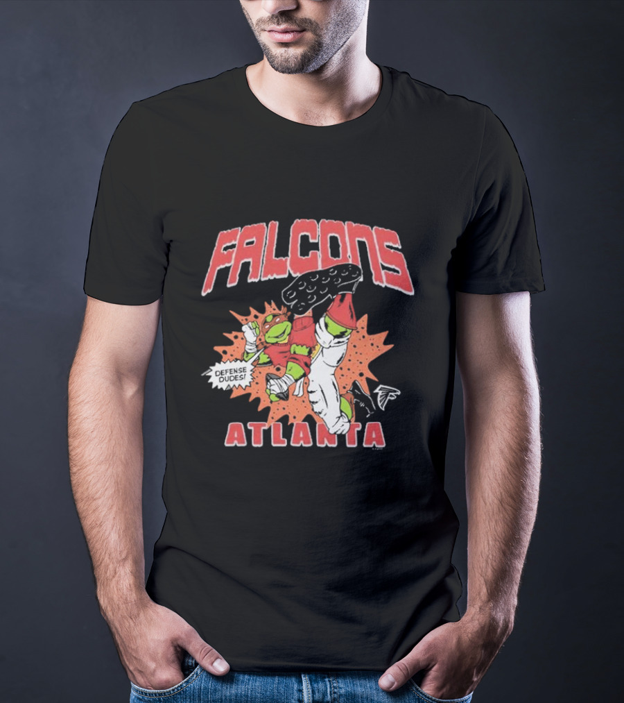 Tmnt Raphael Defense Dudes Falcons Atlanta T-Shirt