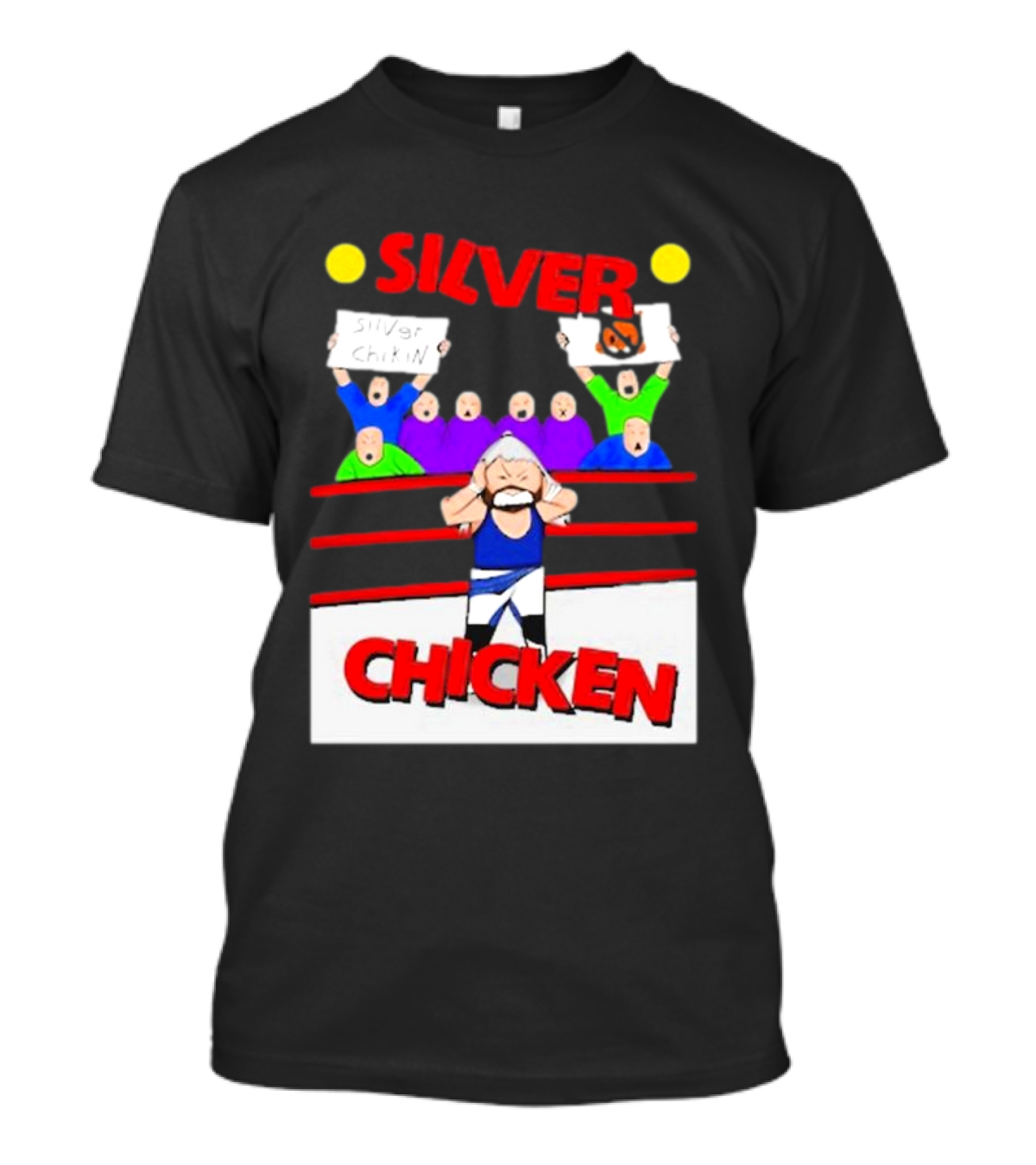 Silver Fox Ringside Champion Silver Chicken Fans T-Shirt