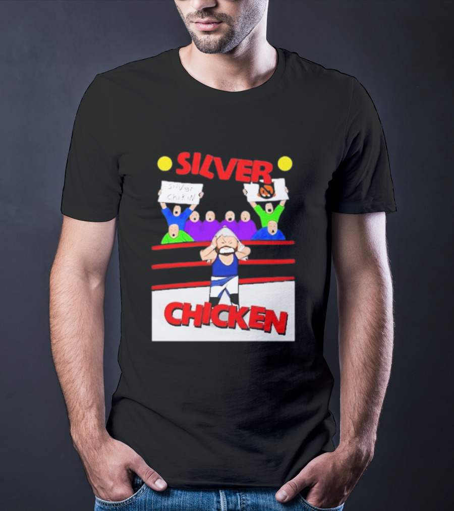 Silver Fox Ringside Champion Silver Chicken Fans T-Shirt