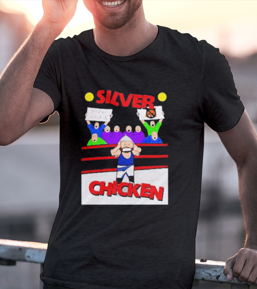 Silver Fox Ringside Champion Silver Chicken Fans T-Shirt