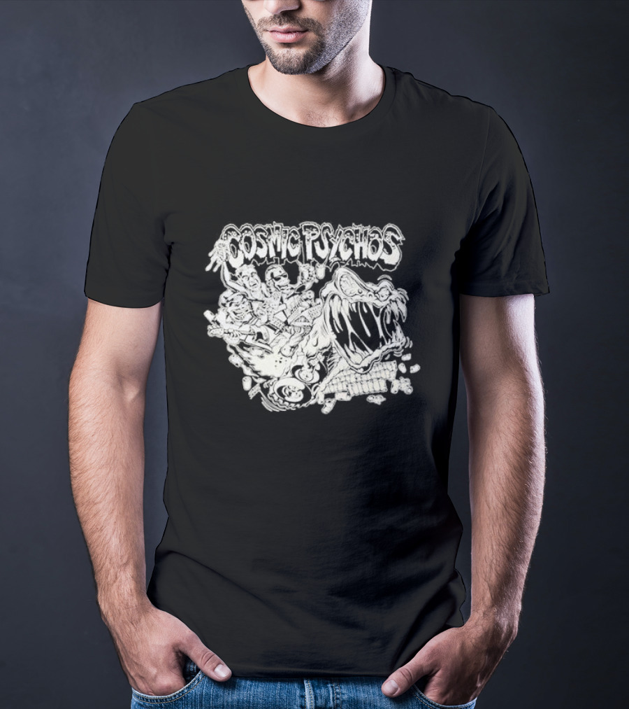 Cosmic Psychos Band Vintage Style Graphic Monsters Music T-Shirt