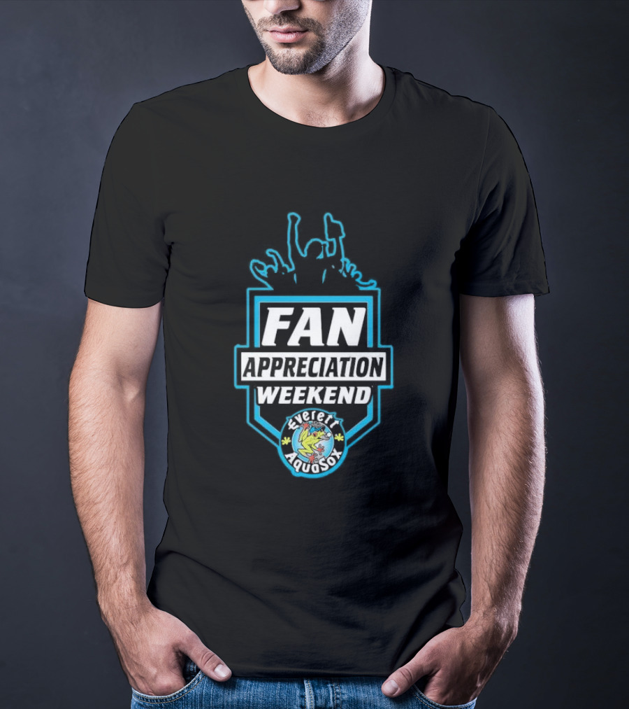 Fan Appreciation Weekend Everett AquaSox Baseball Event Celebration T-Shirt
