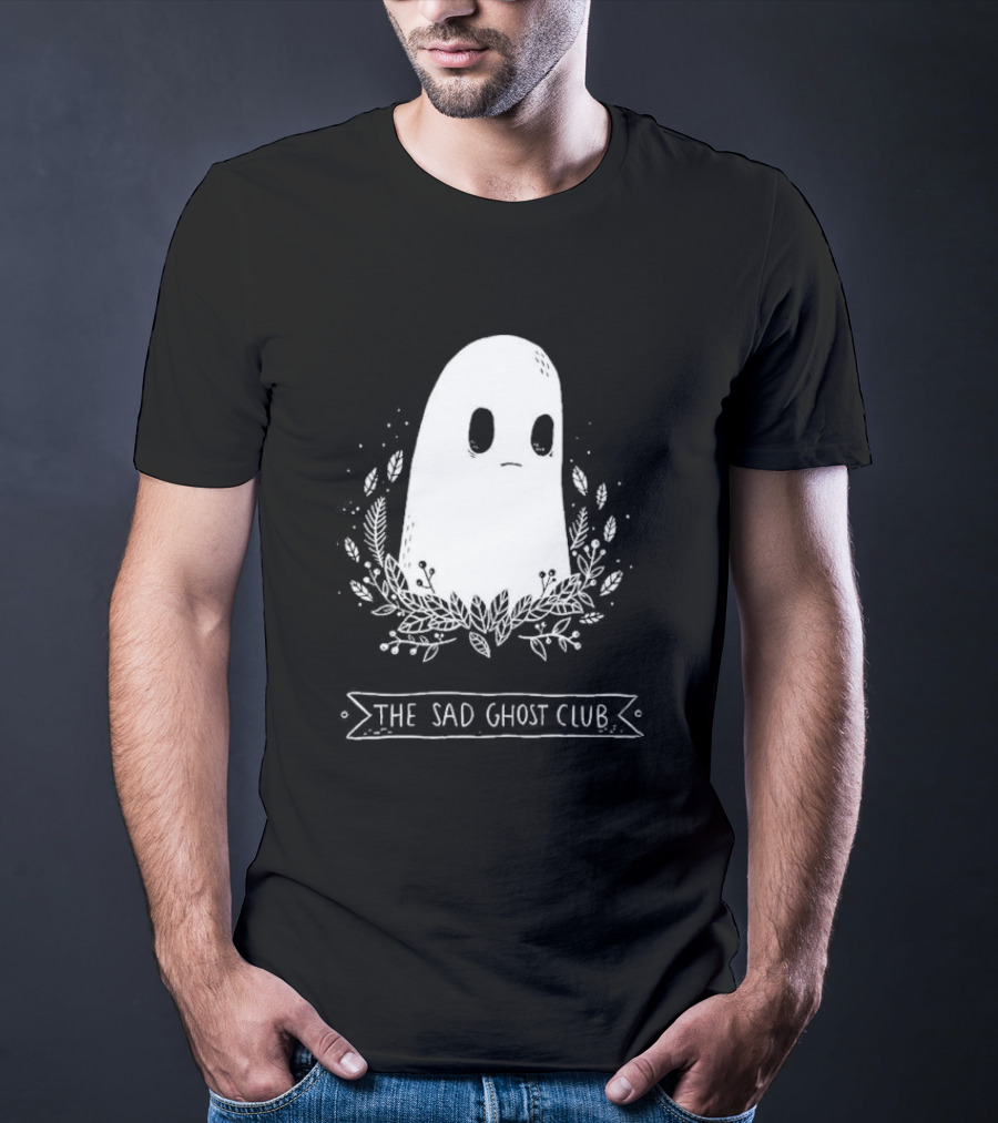 The Sad Ghost Club First Ever Ghost Surrounded By Floral Elements T-Shirt