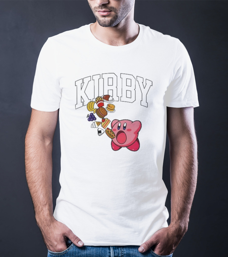 Kirby Eating Burgers And Food Explosion T-Shirt