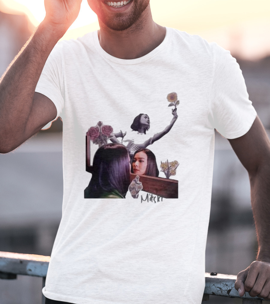 Mitski Collage With Flowers And Reflective T-Shirt