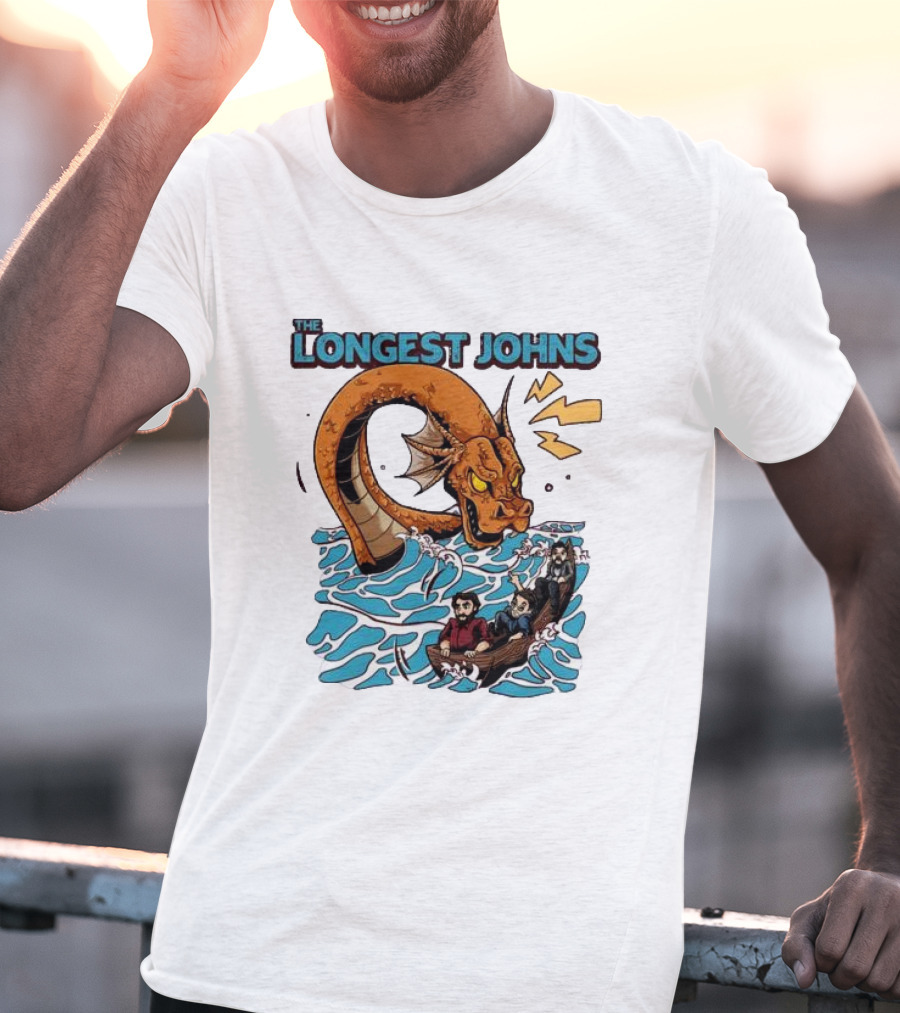 The Longest Johns Sea Monster Adventure Rowboat Journey T-Shirt