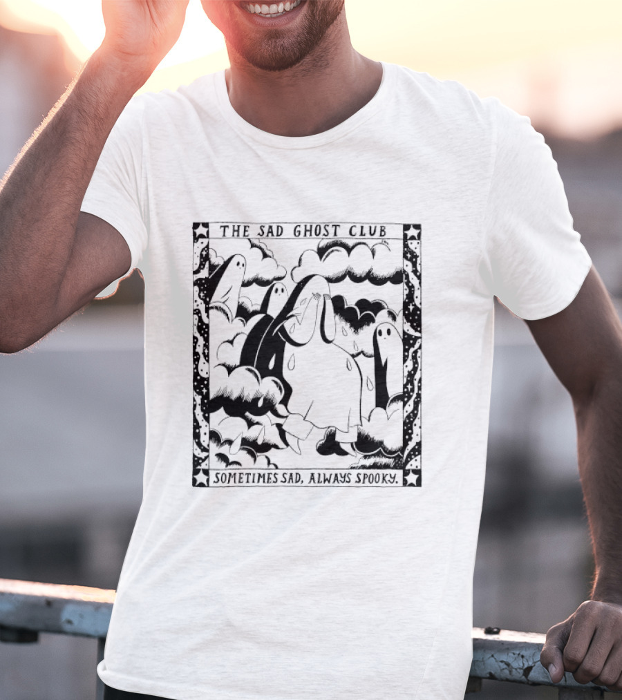 The Sad Ghost Club Clouds Sometimes Sad Always Spooky T-Shirt