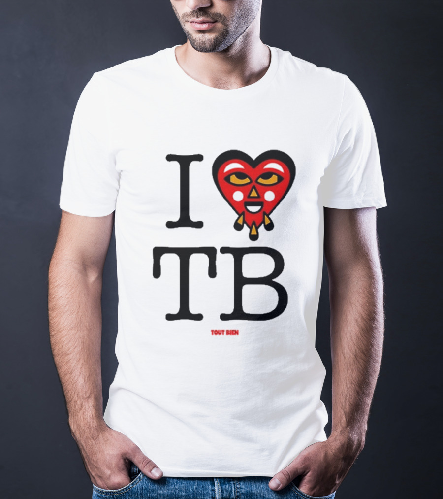 I Love TB Tout Bien Heart Face T-Shirt