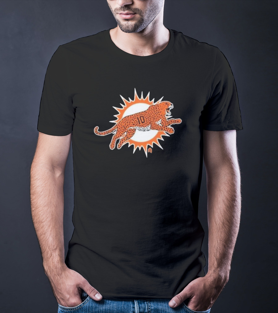 Miami Cheetah Leap Sunburst 10 T-Shirt