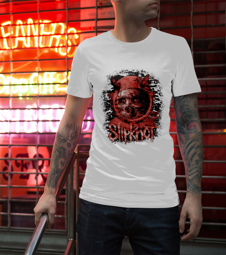 Slipknot Heller Air Capsule 001 Distorted Devil Mask T-Shirt