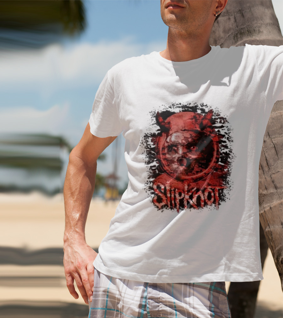 Slipknot Heller Air Capsule 001 Distorted Devil Mask T-Shirt